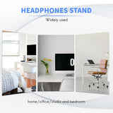 Stand, Headset Made of Wood & Aluminium, Natural Walnut Gaming Headphone Holder with Heavy Base