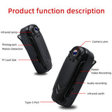 HD 1080P Camera Recorder Rechargeable Security Pocket Night View Motion Detection Camcorder Clip Cameras Drawer Gifts