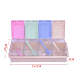 4 Grids Wheat Straw Seasoning Box Kitchen Cruet Condiment Bottle Jar Storage Box Salt Pepper Cumin Powder Salt Pepper Box Tool