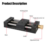 Manual Translation Displacement Station Precision 40x70mm Platform Sliding Table Fine‑Tuning ear Stage X-Axis