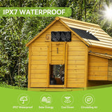 Single Crystal Safe Fan 15W12V Solar PV Two IPX7 Waterproof Fans For Outdoor Greenhouse Coop Pets