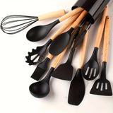 Silicone non stick safety kitchen utensil set, each set of 12 pieces