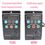 AC220V Single-phase Input Three-phase Output Motor Driver Frequency Converter with T13-750W-12-H Four-digit Digital Tube Display