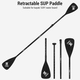 Adjustable SUP Aluminum Alloy Stand Up Board Portable Retractable Paddle