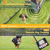 2-in-1 Wireless Dog Training Collar - Electric Fence and Waterproof IPX6.