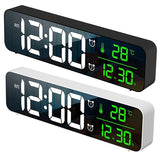 Table Digital Mirror Alarm Clock Watch For Bedrooms Snooze Function Electronic Desk Clocks
