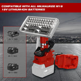40W 4200LM LED Work Light Outdoor Flashlight Rechargeable Lamps with Clip Vertical Lamp for Milwaukee 18V Li-ion Battery