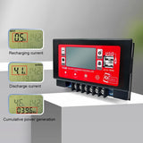 30A 60A MPPT Solar Controller 12V 60V Bluetooth WIFI Embedded Snap-on Energy Storage Panel Battery Smart Regulator LCD Display
