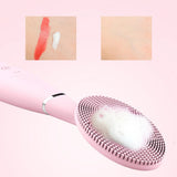 Handheld Electric Cleansing Waterproof Silicone Tool Mini Facial Cleaning Brush Pore Cleaner Portable