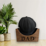 Rustic Wooden Holder Display Stand, Hat Storage Rack for Baseball Caps, Home Office Decoration Gift A