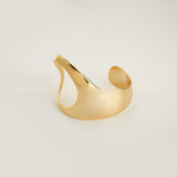 Brass Geometric Solid Curved Palm Bracelet Unique Punk Style Bracelet