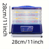 1pc, Food Dryer, Household Fruit Dryer, 5-layer Pet Snack Fruit Drying Baking DIY Handmade Fruit Vegetable Air Dryer, Cookware