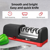 TG2102 4-Stage Electric 20-Degree Grinding Edge Knife Sharpener for Kitchen Knives with Sharpening and Polishing