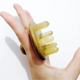 Natural sandalwood horn large teeth head scalp meridian yellow and white water massage hair treatment comb