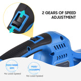 20V Cordless Electric 2-Speed Control 60MPH/ 130MPH Power Leaf Blower Sweeper with Extension Tubes 2.0Ah Battery