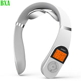 Pangao B19 Cervical Neck Traction Device - Back Posture Corrector with Vibrating Massager. Electric Body Pulse Massage and Hot Compress