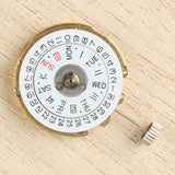 Automatic Watch Gold /White Date Day Wheel Wristwatch Replacement for Seiko NH36 Movement