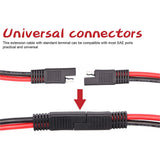 2pcs 30cm 10AWG to SAE DC Power Quick Disconnect/Connect Automotive Extension Cable with Dust Cap