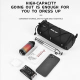 ESLNF Bike Front Tube Waterproof Storage Roll Bag Bicycle Handlebar Basket Pack Portable Large Capacity Cycg Accessory