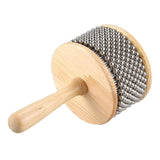 1 Piece Wooden Portable Cabasa Children's Teaching Instruments For Home And Kindergarten Steel Ball Hand Crank Toy