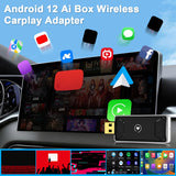 Auto Adapter Android 12 To Wireless Carplay Dongle Plug & Play for Wired CarPlay Cars