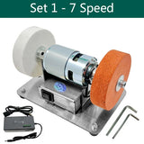 110V-220V Mini hine Table Coarse and Fine Double Wheels Household Electric Grinding Polishing 100W