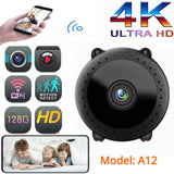 A12 Wifi Mini Camera 4K 1080p HD Wireless Smart Home Device Cam Invisible Night Vision Camcorder Motion Detect Remote Monitor