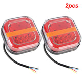 24V Truck Taillights 12V Car Turn Signal License Plate Lamp Tail Brake Lights for UTV ATV Van 4x4 28 LED Illumination Indicator