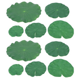 10 Pieces 5 Kinds Floating Foam Lotus Leaves Lily Pads Artificial Foliage Pond for Pool Aquarium Decor