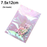 Iridescent Zip lock Bags 100Pcs Pouches Cosmetic Plastic Laser Iridescents Bag Holographic Makeup Bages Hologram Zipper Bag-s