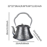 Iron Boiling Hot Water Kettle - 1300ml, Men's Gift with Ergonomic Handle