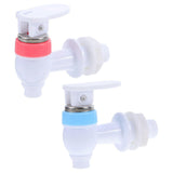 2pcs Water Dispenser Replacement Parts Red And Blue Hot Cold Water Spout Plastic Faucet For Water Cooler Universal Fit For Beverage Dispensers