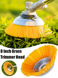 8 Inch Cutter Lawn Mower Universal Grass Trimmer Head Nylon Wire Wheel Rotary Weed Brush for Garden Lawnmower