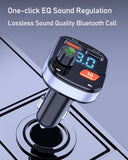 4.8A Car Mp3 Player Bluetooth 5.0 FM Transmitter Receiver Dual USB Charger Phone Handsfree Car Kit Support TF Card U Disk EQ Mod