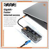 USB C hub 10 in 1 docking station Type-C to PD HD-MI USB3.0*3 SD TF ethernet RJ45 1000M VGA AUDIO 3.5mm For Laptop