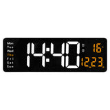1pc Large-Digital-Wall-Clock - 39.67 Cm Digital Wall Clocks Large Display With Remote Control, 12/24Hr Format, Automatic Brightness Alarm Clock With Temperature, Date, Week For Living Room Office Decor