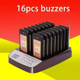 220V Restaurant Buzzer Pager Wireless Paging Guest Calg System for Cafe Dessert Shop Church Truck Court,Vibrate+Ring+Flash