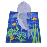 Hooded Kids Boys Girls Toddler Age 2 To 6 Years, 100% Cotton Soft Poncho Towel For Bath Beach And Pool, 23 X 24 I