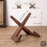 Stand for - 3 Pcs 6.5 Inch Plate Holder Display Wooden Picture Frame Stand, Table Top Easels