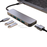 USB HUB 3.0 Type C Hubs 7 in 1 Multi Splitter Adapter OTG High Speed Practical Docking Station Universal For Xiaomi Lenovo book Pro 13 15 PC Computer Accessories