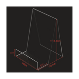 Acrylic Book Stand with Ledge Clear Display Easels Plate for Books Display, Music Sheets, Artworks, CD, (5Large+5Small)