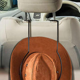 Mounted Cowboy Holder Multi-Functional Storage Rack Hat Hook Car Accessory 35x23cm