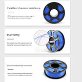 1.75mm PETG Filament for 3D Printer - 1KG Spool.