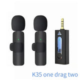 Professional Lapel 3.5mm Plug 2.4G Transmission Wireless Microphone Headset System for Live Streaming
