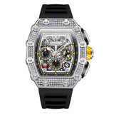 2022 New Luxury Men's Watch ONOLA Unique Fashion Diamond Inlaid Design Automatic Mechanical Waterproof Tape Watch Men