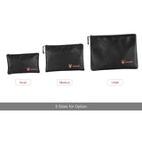 Fireproof Silicone Coated Fiberglass Money Bag Pouch Document Holder Water Fire Resistant with Zipper Storage
