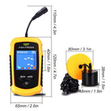LUKY FFC1108-1 LCD Screen Portable Wired Fish Finder 100M Depth Range Sonar Echo Sounders Fishfinder Fishing Tackle
