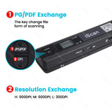900DPI iScan01 Portable A4 Document Reader Scanner For Contract Books Office Business Handheld Mobile Scanners JPG PDF Format