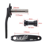 Bicycle Waterproof Chainring Set Crank Arm for Trekking Bike Mountain Road Bikes Repair Replacement