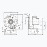 HB-229 high-pressure industrial high-power blowing and suction vortex aluminum alloy low-noise blower